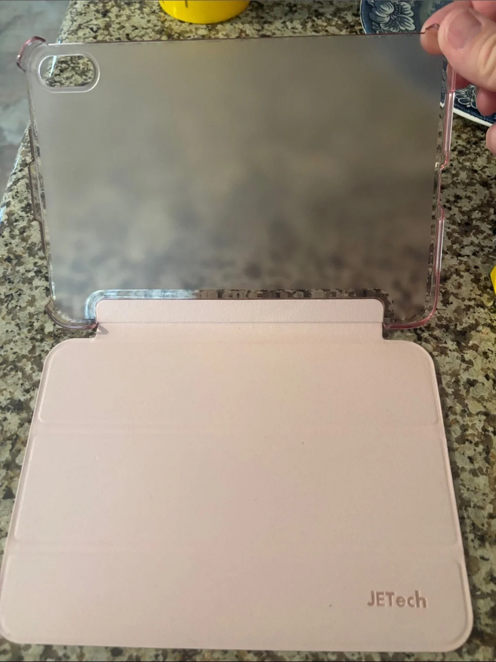 Jetech Rose Gold Tablet Case with Tri-Fold Stand